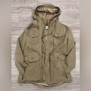 Tan military jacket XL men